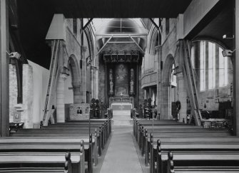 View of interior of cathedral from west