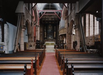 View of interior of cathedral from west