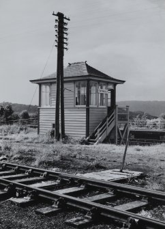 General view of signal-box at West end of South platform.