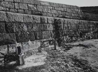 Tiree, Hynish and Lighthouse Establishment.
Detail of South wall of dock.