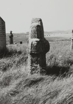 Tiree, Soroby, Maclean's Cross.
General view of side.