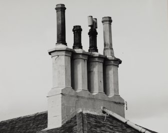 View of principle's house.
Octagonal chimney stacks and fieclay cans at North end.