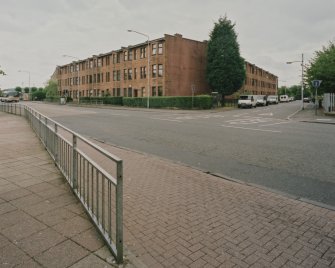 Nos. 709-727 Dumbarton Road and 9-33 French Street. View from NW