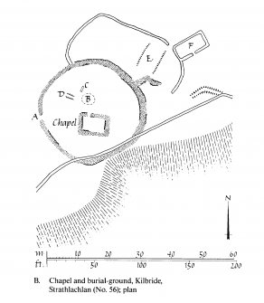 Publication drawing. Kilbride Chapel and burial-ground, plan.