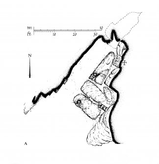 Publication drawing. St Columba's Cave, plan. 