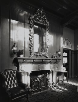 Interior
Detail of stair hall fireplace from West.