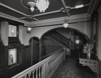Interior
View of first floor from East showing landing and stairs.