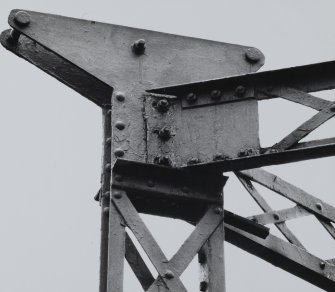 Detail of gasholder latticed frame.
