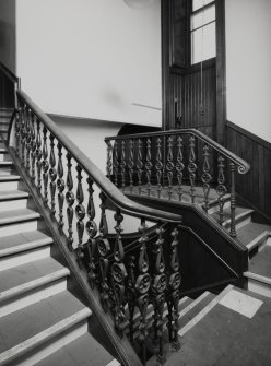 Carstairs House, interior.
View of service staircase at first floor from South-East.
