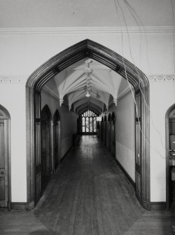 Carstairs House, interior.
View of ground floor corridor from East.
