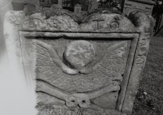 Detail of headstone to Agnes Gibson 1699.