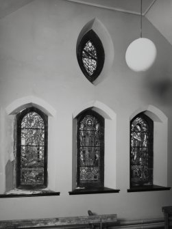 Interior.
View of stained glass windows.