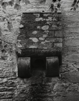 Detail of latrine on West wall.