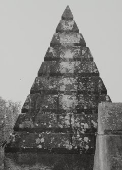 Detail of stair turret at South-East angle.