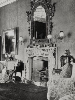 Interior.
View of fireplace and mirror above in drawing room.