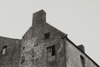 View of South crow-stepped gable.