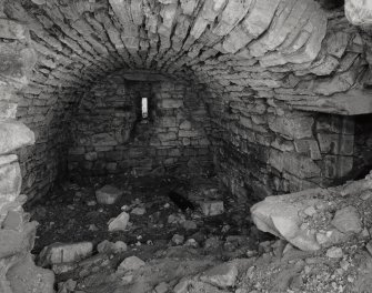 Interior. View of main vault from S