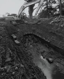 Detail of surviving portion of culvert of lade  (with 33 ton excavator on top of it)