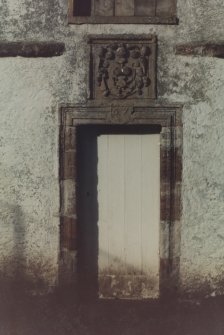 Detail of dovecot door from East.