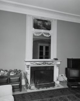 Interior, detail of Jansen designed drawing room fireplace