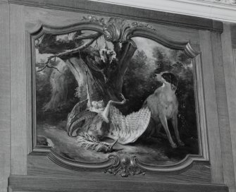 Interior, detail of morning room painted panel