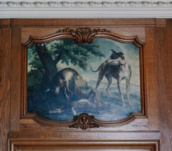 Interior, detail of morning room painted panel