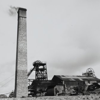 Highhouse Colliery. 
View of surface arrangement, including boilerhouse chimney. 
undated