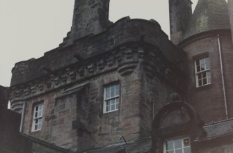 View of upper windows from North-East.