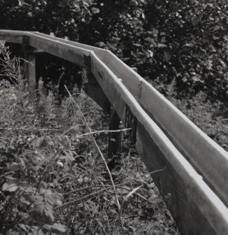 Detail of Nitroglycerine guttering leading down from No. 1 Nitroglycerine Unit on Hill No. 2 to 'C' House AC2 (NS 2876 3983)