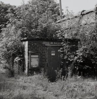 View of AV24, a plumbers' workshop situated on path between 'C' House AC2 (NS 2876 3983) and Labyrinth House AD5 (NS 2881 3978)