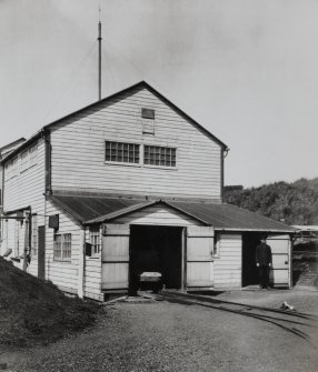 Photographic copy of exterior view in Blasting Department. Nitro-Glycerine Final Washing House.