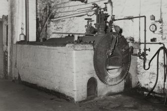 Interior.
Detail of steam boiler retort house.