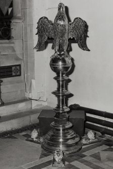 Interior.  Detail of lectern.