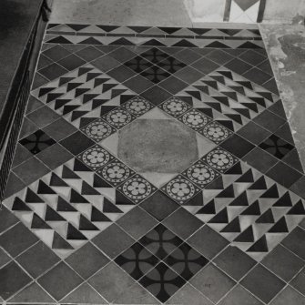 Interior.  Detail of floor tiles.