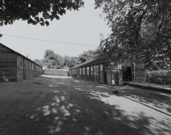 View from West of temporary wooden buildings