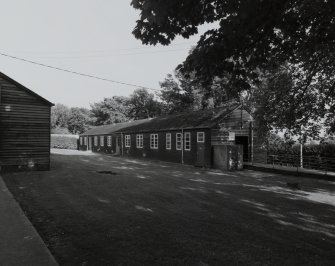 View from West of temporary wooden buildings