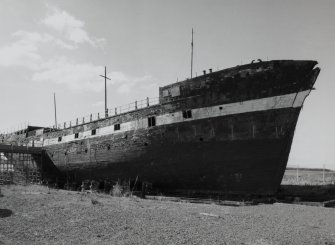 View from E of starboard side of ship