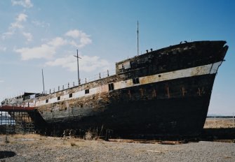 View from E of starboard side of ship