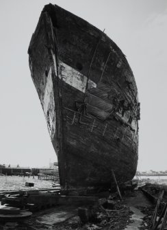 View from NE of prow of ship