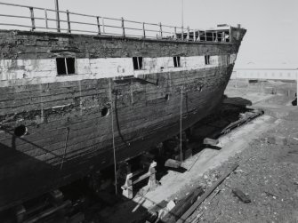 View from SE of the forward part of ship (starboard side)