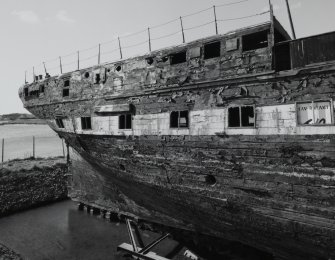 View from NE of stern part of the ship (starboard side)