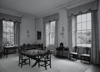 Interior. View of ground floor dining room from NW