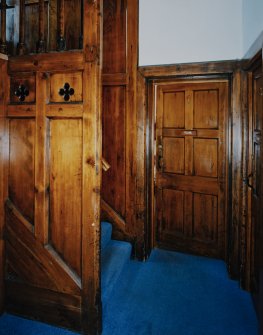 Interior. Ground floor View of stair hall from S