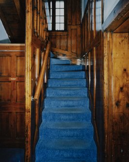 Interior. View of stair from E