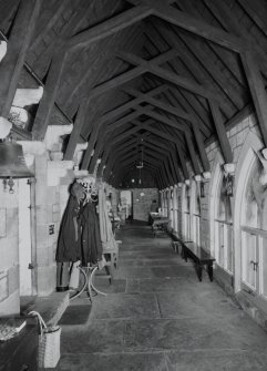 Interior view of cloister from S