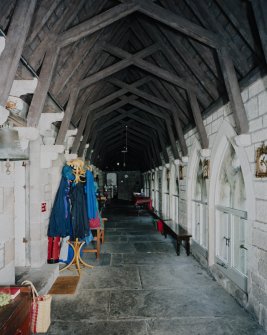 Interior view of cloister from S
