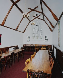 Interior. View of refectory from W