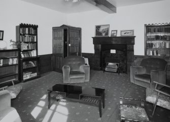 Interior. Ground floor View of common room from W