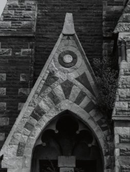 Detail of porch stonework