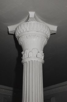 Interior.
Detail of capital at top of boiler flue in vestibule.